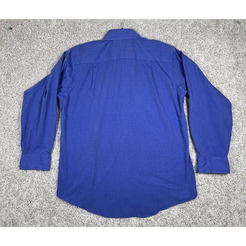 Geoffrey Beene Mens L Blue Dress Shirt Career Office Button Up 15.5 34/35 - Picture 5 of 8